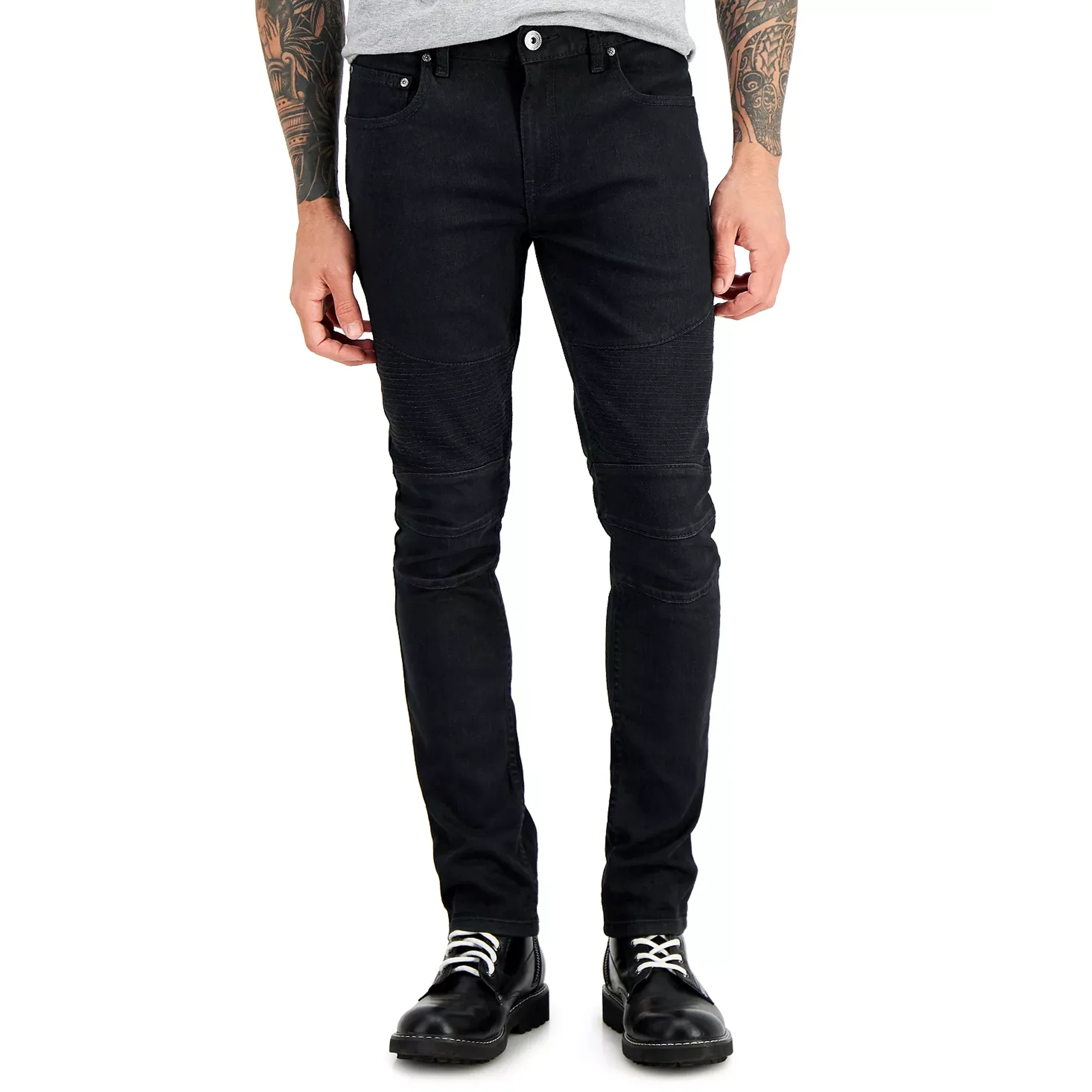 Inc International Concepts Men s Black Coated Skinny Fit Jeans Black Wash 32