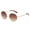 Gold Frame Brown Lens, variant on Modern Design Round Vintage Metal Frame Flash Mirror Lens Fashion Sunglasses for Women
