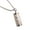 Silver, variant on Men's Stainless Steel Vintage Chinese Style Rotatable Open Flute Turner Pendant Necklace Rose Gold