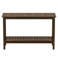 thumbnail image 6 of SuperDeal 48" Outdoor Console Table Versatile Wood Buffet Bar Organizer W/Slat Storage Shelf for Indoor, Outdoor, Patio, Deck, Brown, 6 of 12