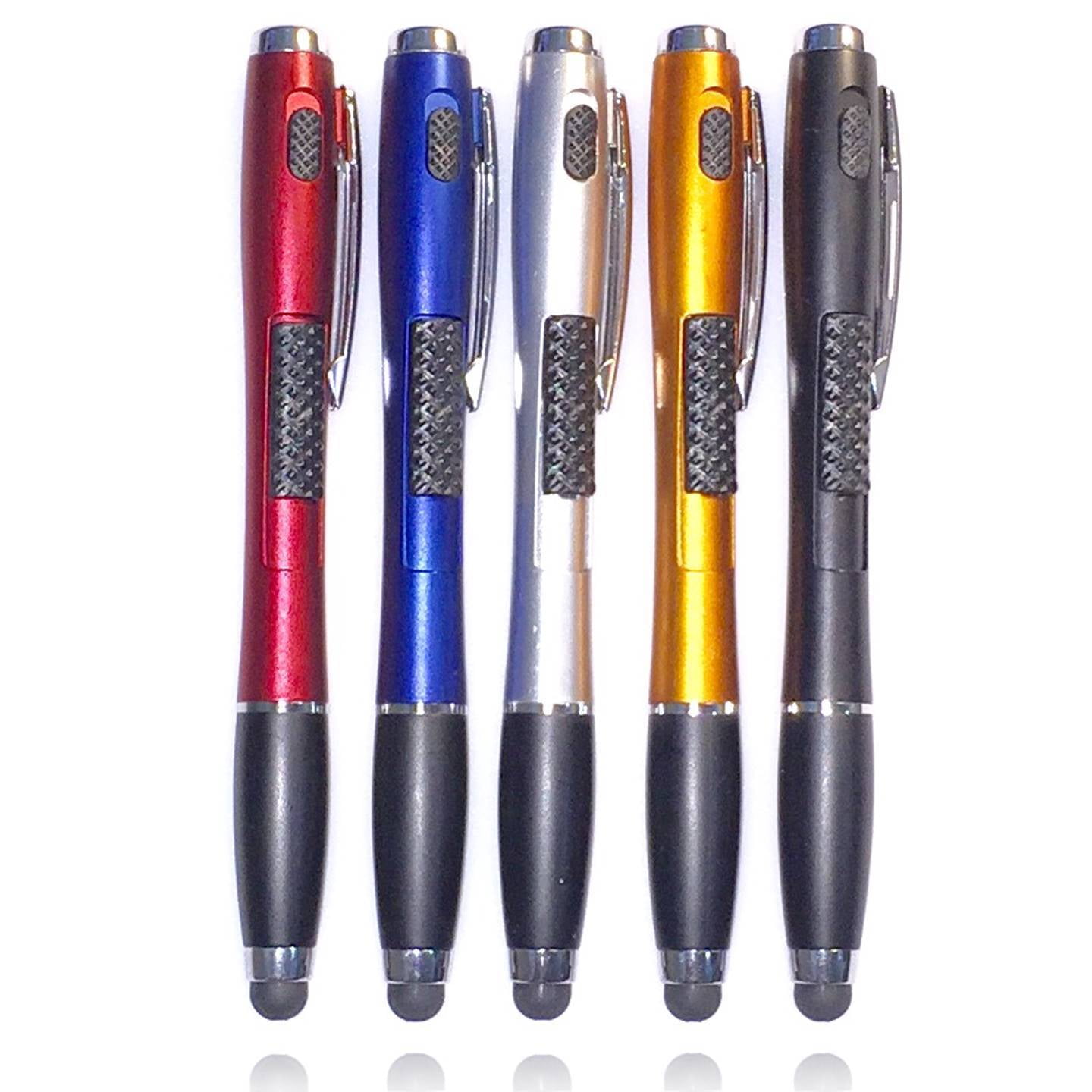 [5 pcs] Stylus Pen, 3-in-1 Universal Stylus + Ballpoint Pen + LED
