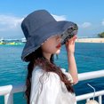 thumbnail image 4 of LJNYFDC Chapeau de Protection UV Réversible à Grand Bord Chapeau Léger Pliable Protection UV Visière de Plage pour Femmes Camping, 4 of 6