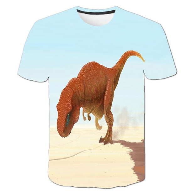 Dinosaur Cartoon 2022 Summer T Shirts Children's Clothing Boys Girls Short Sleeve T-shirts Kids 3D Jurassic Park TShirts Clothes13T Gong Bohan LED
