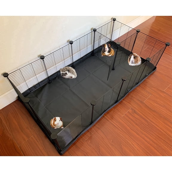EXTRA LARGE 48" Guinea Pig Habitat Hamster Critters Rabbit Playpen Canvas Bottom With Center Divider Access Door Mouse Mice Gerbil Hedgehog  Bunny Enclosure