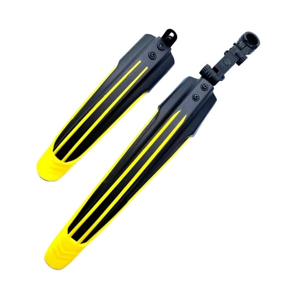 Transemion 2pcs Plastic Easy To Assemble Or Disassemble Bike Mudguard For All Types Of Bikes Durable And Sturdy yellow 1Set