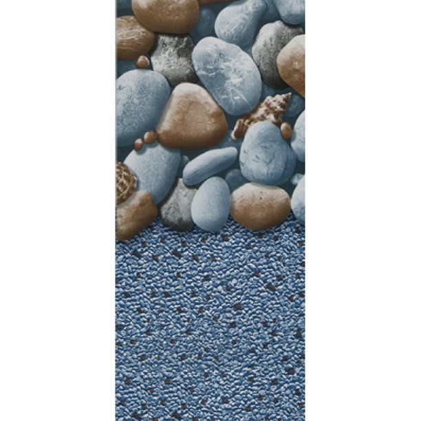 30-Foot Round Rock Island Overlap Above Ground Swimming Pool Liner - 48-or-52-Inch Wall Height