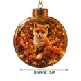 thumbnail image 3 of 2026 Christmas Home Party Decoration Fall Ornament Forest Wildlife In Glass Ball Hanging Ornament Pumpkin Maple Leaf Thanksgiving Christmas Tree Decor Christmas Celebration Party Supplies, 3 of 7