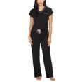 thumbnail image 2 of Honeydew Women's Ribbed 2 Piece Pajama Set Black S, 2 of 4