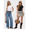 thumbnail image 5 of MOYIKO Womens T Shirts Short Sleeve Boat Neck Slim Fit Tee Basic Summer Tops, 5 of 7