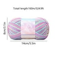 thumbnail image 4 of Milk Cotton Yarn Multicolor Tie Dye | Soft Thick Knitting & Crochet Yarn 175 Yards 100g | Durable Craft Thread for Blanket, Scarf, Sweater | Easy-Use, Bright Colors, 5.5"x3.1" Skein, 4 of 7