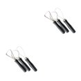 thumbnail image 1 of Ruiboury 3 Pieces Wood Pottery Clay Sculpture Steel Tool with Loop Big Flat Tool Wire Style A 2Set, 1 of 6