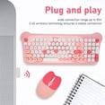 thumbnail image 4 of Combo De Teclado Y Mouse Inalámbricos, Teclado De Máquina De Escribir Retro Colorido Con Teclas Redondas, Mouse Y Teclado Inalámbricos Para Computadora Portátil, 4 of 7