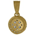 thumbnail image 2 of Auriga 10k Two-Tone Gold Cubic Zirconia Round Charm Pendant for Women, 2 of 4