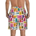 thumbnail image 3 of Kdxio Cute Doodles Pattern Mens Casual Shorts - Drawstring Summer Beach Sports Shorts for Men, 3 of 9