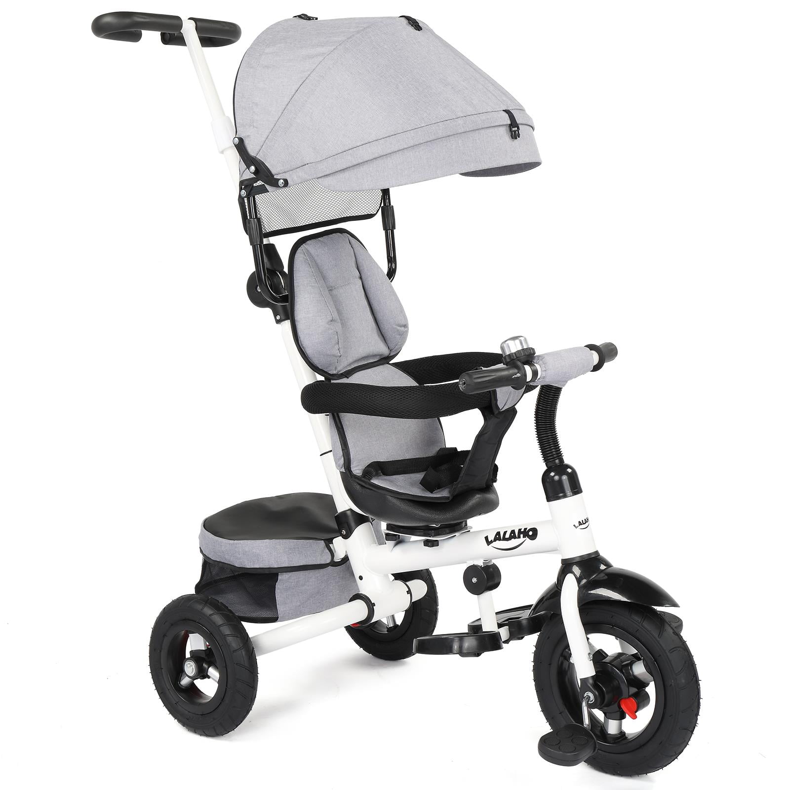 LALAHO Baby Tricycle, 5 in 1 Kids Trike with Adjustable Seat Removable