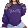 thumbnail image 6 of yoeyez Mama Sweatshirts for Women Oversized Crewneck Sweatshirt Loose Fit Casual Long Sleeve Pullover Spring Outfits 2025 Sweater Tops for Mother's Day Purple S, 6 of 7