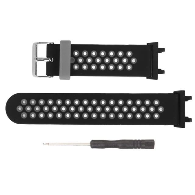 Correa de silicona impermeable y transpirable para reloj inteligente Amazfit T Rex 2, color negro y gris.