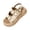 Beige, variant on Women's Sandals Comfort Slides with Arch Support Non-Slip Lightweight Breathable Foam Slip-on Flat Beach Sandals with Adjustable Buckle Walking Shoes Black 6.5 Wide