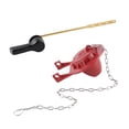 thumbnail image 2 of twisto Toilet Flush Lever Fits Most Front Loading Toilet with Brass Handle Four Adjustable Holes Stainless Steel Chain And Complete Upgrade Kit Suitable for black, 2 of 8
