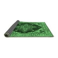 thumbnail image 2 of Ahgly Company Indoor Square Oriental Emerald Green Industrial Area Rugs, 4' Square, 2 of 4
