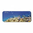 thumbnail image 1 of Ocean Computer Mouse Pad, Underwater Life Wilderness Caribbean Ocean Vacation in Tropics Seascape Theme Image, Rectangle Non-Slip Rubber Mousepad Large, 31" x 12", Blue Beige, by Ambesonne, 1 of 2