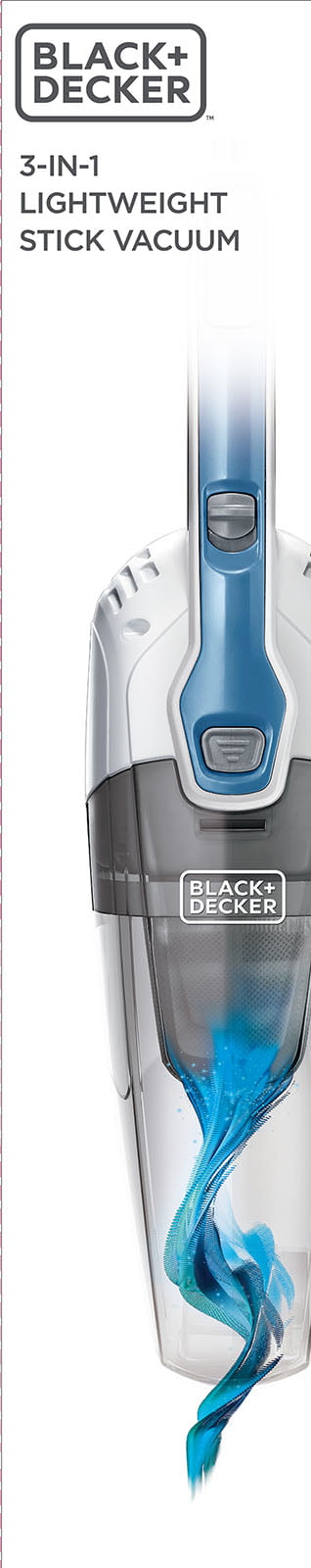  BLACK+DECKER BDST1609 Powerful 3-in-1 Small Handheld Vac with  Filter for Hard Floor Lightweight Upright Home Pet Hair, White : Everything  Else