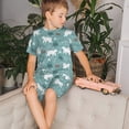 thumbnail image 4 of Balery whiter Snow bear Print Conjunto de Pijama Infantil de Manga Corta con Estampado – Ropa de Dormir de Algodón Suave-Small, 4 of 6