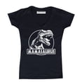 thumbnail image 2 of Mamasaurus Funny Mother Dinosaur T-Rex Head Women's V-neck, L, Black, 2 of 3