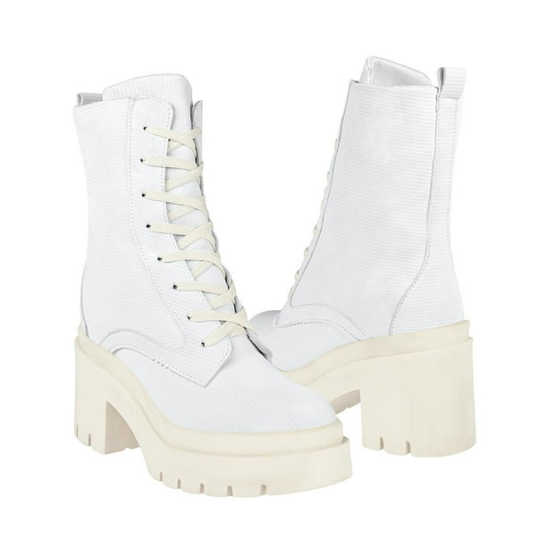 BOTINES STYLO MUJER 9716 SIMIPIEL BLANCO