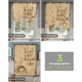 thumbnail image 3 of Coffee Retro Style Window Curtain Tie Up Curtains for Kitchen Living Room Adjustable Rod Pocket Drapes, 3 of 5