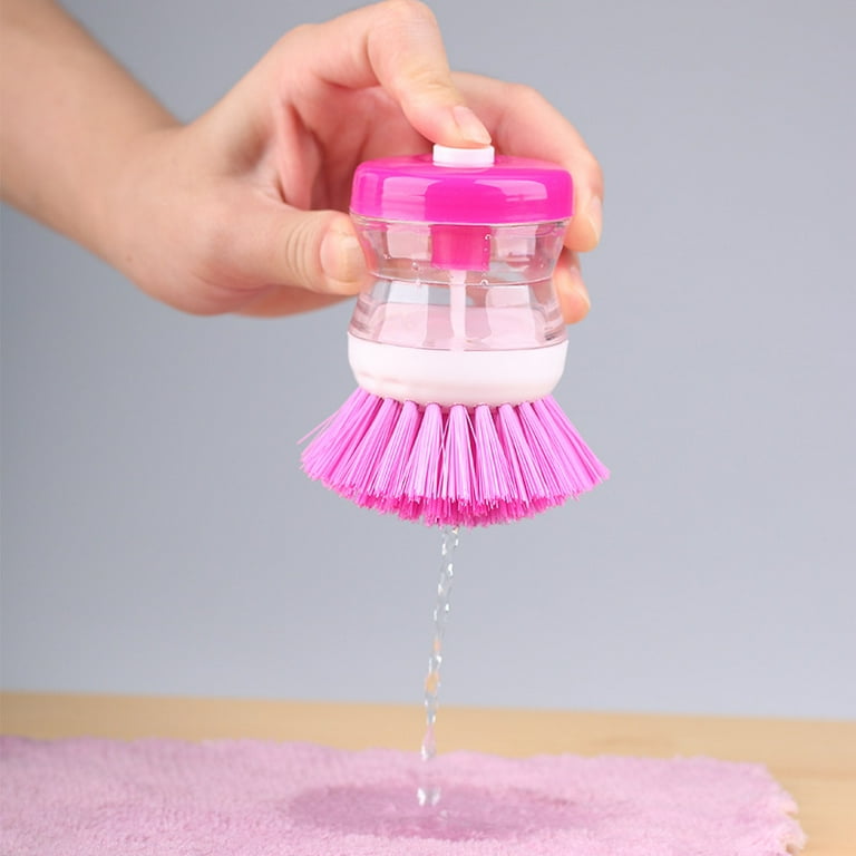 Dish Brush with Soap Dispenser for Dishes Pot Pan Kitchen Sink