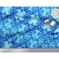 thumbnail image 2 of Soimoi Blue Cotton Duck Fabric Bandhani Tie-Dye Decor Fabric Printed Yard 44 Inch Wide, 2 of 3