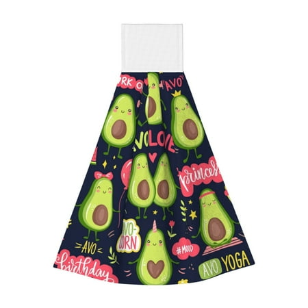 

Coaee Avocado Love for Fast Absorbent Hanging Towels with Velcro for Kitchen Bathroom Laundryroom