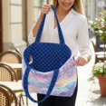 thumbnail image 3 of Pzuqiu Cloud Star Print Large Capacity Quilted Tote Bag for Women Lightweight Soft Puffer Tote Work Travel Shoulder Bag Versatile Everyday Carry for Daily Casual Use, 3 of 7