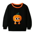 thumbnail image 2 of HILEELANG Toddler Boys Girls（12M-7T) BlackPumpkin Sweatshirt – Halloween & Thanksgiving Pullover Tops for Boys Girls, Cute Autumn Outfit, Sizes 5T, 2 of 6