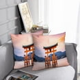 thumbnail image 6 of LALILO Throw Pillow Covers Japan Japanese Island Scene Skyline Cushion Cover 18" x 18", 2 Pack, 6 of 6