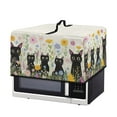 thumbnail image 7 of TSOVTHRID Black Cat Daisy Floral Print Toaster Oven Cover Dust-Proof Microwave Oven Cloth Cover with Handle Kitchen Machine Covers Case Protections Protector, 18.25"W x 14.5"D x 11"H, S, 7 of 7