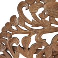thumbnail image 6 of DecMode Brown Mango Wood Large Carved Tree Wall Decor with Scrollwork, 6 of 13