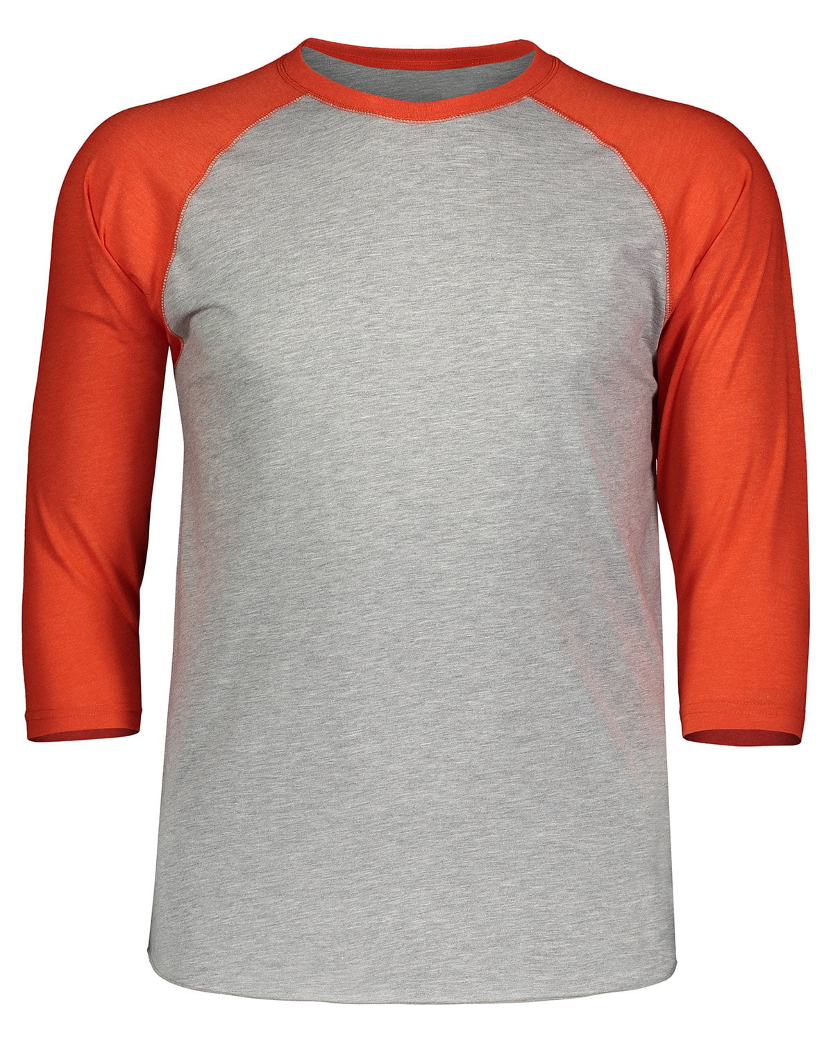 Aquaguard 100% Cotton Men's Vintage Baseball T-Shirt crew neck tee (3 Pack) - 2XL - VN Heather/VN Orange