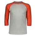 thumbnail image 2 of Aquaguard 100% Cotton Men's Vintage Baseball T-Shirt crew neck tee (3 Pack) - Large - VN Heather/VN Orange, 2 of 7
