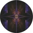 thumbnail image 1 of Ahgly Company Machine Washable Indoor Round Transitional Night Black Area Rugs, 4' Round, 1 of 7