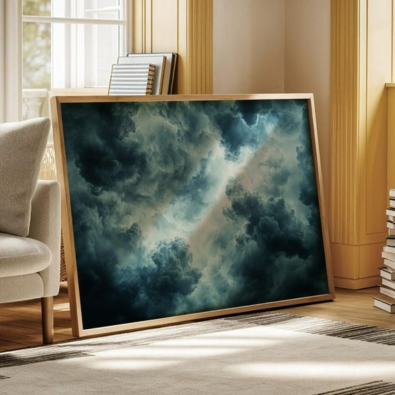 Dramatic Storm Clouds Wall Art - Moody Atmospheric Print For Modern Home Decor Or Office Ambience Wall Art, Modern Wall Decor, 8x12 UNFRAMED