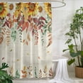thumbnail image 2 of Xipuska Fall Sunflower Shower Curtain - Water Repellent Fabric Shower Curtains Washable, Vintage Autumn Eucalyptus Thanksgiving Decorative Polyester Cloth Bathroom Curtains Modern Bath Decor 66"x72", 2 of 6