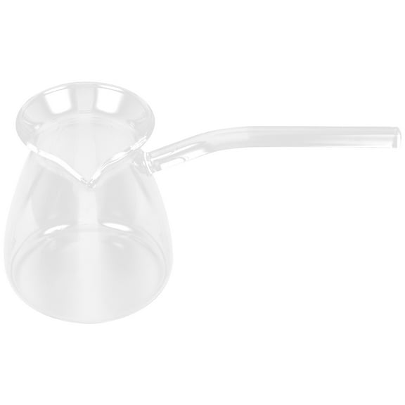 Glass Teapot Arabic Coffee Cups with Handle Heating Kettle Side Household Clear Container Lid Make