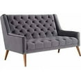 thumbnail image 3 of Modway Peruse Performance Velvet Loveseat in Gray, 3 of 5