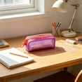 thumbnail image 3 of Hyknon Clear Pencil Case, Large Capacity Pencil Pouch with Zipper, Pen Organizer Bag for Makeup, Portable Stationery Storage Case for Office Classroom Travel, 3 of 7