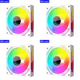thumbnail image 1 of DQrwqpou Ventilador Con Caja 120 Mm Refrigerador 5 V 3 Pines ARGB 12 V 4 Pines PWM Ventilador Chasis (blanco Invertido), 1 of 9