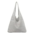 thumbnail image 1 of Ediodpoh Women Spring Summer Portable Retro Hollow Knitted Handheld One Shoulder Vest Bag Grey, 1 of 4