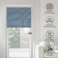 thumbnail image 6 of Cordless Roman Shades for Windows - Blackout and Heat Blocking, Custom Privacy Linen Blinds for Interior, 29.5" W x 44" H, Blue$$Home Decor, Kitchen, & Other, 6 of 7