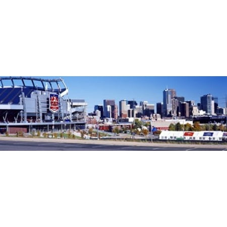 Rapid City To Denver Drive Stadium in a city Sports Authority Field at Mile High Denver Denver County Colorado USA Poster Print ()